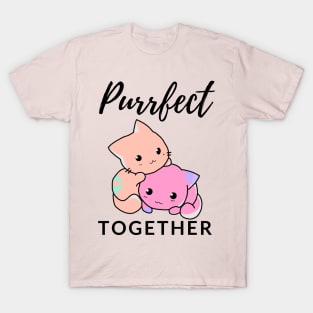 Valentine's Day Design "Purrfect Together" T-Shirt